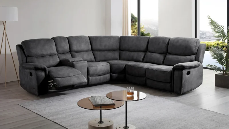 סלון דגם 9107 אפור שחור